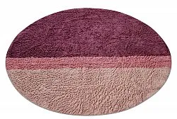 Rund matta - Pione Natural Cotton Shaggy (rosa)