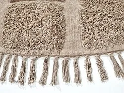 Rund matta - Salem Natural Cotton Shaggy (taupe)
