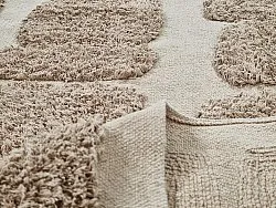 Rund matta - Salem Natural Cotton Shaggy (taupe)