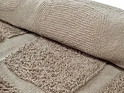 Rund matta - Salem Natural Cotton Shaggy (taupe)