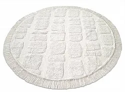 Rund matta - Salem Natural Cotton Shaggy (offwhite)