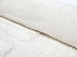 Rund matta - Salem Natural Cotton Shaggy (offwhite)