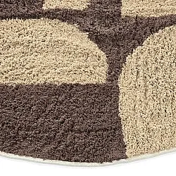 Rund matta - Siberia Natural Cotton Shaggy (beige/brun)