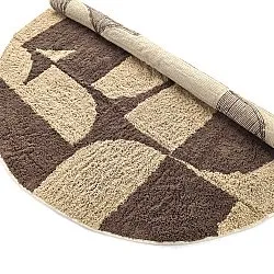 Rund matta - Siberia Natural Cotton Shaggy (beige/brun)