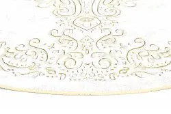 Rund matta - Valenza (vit/beige)