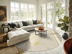 Rund matta - Vieste (beige/guld)