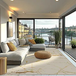 Wiltonmatta - Vieste (beige/guld)