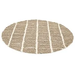 Rund Matta - Zola Natural Cotton Shaggy (beige)