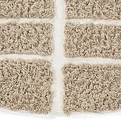 Rund Matta - Zola Natural Cotton Shaggy (beige)