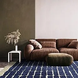 Ryamattor - Zola Natural Cotton Shaggy (blå)