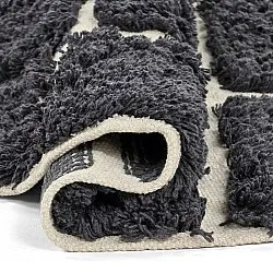 Rund Matta - Zola Natural Cotton Shaggy (mörkgrå)