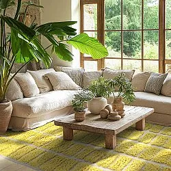 Ryamattor - Zola Natural Cotton Shaggy (gul)