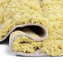 Rund Matta - Zola Natural Cotton Shaggy (gul)