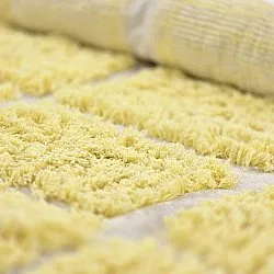 Rund Matta - Zola Natural Cotton Shaggy (gul)