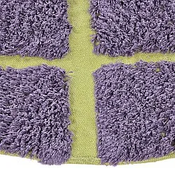 Rund Matta - Zola Natural Cotton Shaggy (lila)