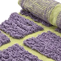 Rund Matta - Zola Natural Cotton Shaggy (lila)