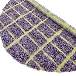 Rund Matta - Zola Natural Cotton Shaggy (lila)