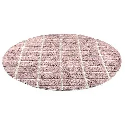 Rund Matta - Zola Natural Cotton Shaggy (rosa)