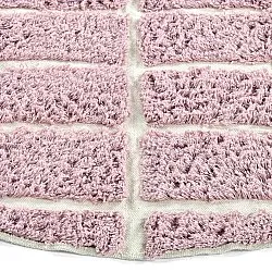 Rund Matta - Zola Natural Cotton Shaggy (rosa)