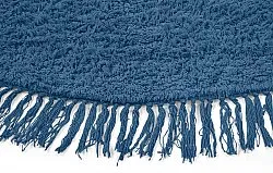 Rund matta - Alba Natural Cotton Shaggy (blå)