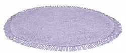 Rund matta - Alba Natural Cotton Shaggy (lila)