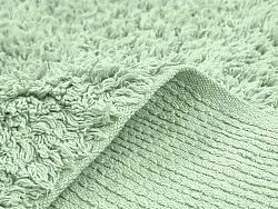 Ryamattor - Alba Natural Cotton Shaggy (ljusgrön)
