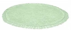Rund matta - Alba Natural Cotton Shaggy (ljusgrön)