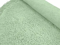 Rund matta - Alba Natural Cotton Shaggy (ljusgrön)