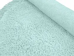 Rund matta - Alba Natural Cotton Shaggy (turkos)