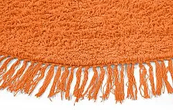 Rund matta - Alba Natural Cotton Shaggy (orange)