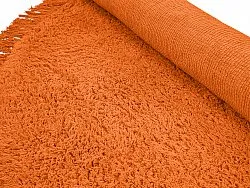 Rund matta - Alba Natural Cotton Shaggy (orange)