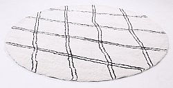 Runda mattor - Morocco (svart/vit)