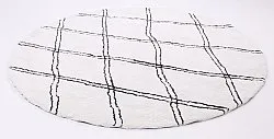 Runda mattor - Morocco (svart/vit)