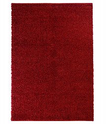 Trim matta rya ryamatta röd rund lång lugg kort 60x120 cm 80x 150 cm 140x200 cm 160x230 cm 200x300 cm