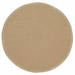Rund matta (sisal) - Agave (beige/elfenben)