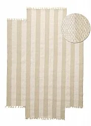 Oregelbunden ullmatta - Kystaro (creme/beige)