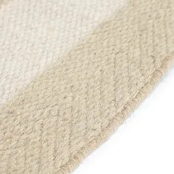 Oregelbunden ullmatta - Kystaro (creme/beige)
