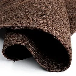 Oregelbundet rund jutematta - Flätan (brun)