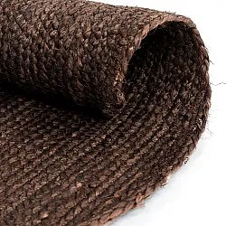 Oregelbundet rund jutematta - Flätan (brun)