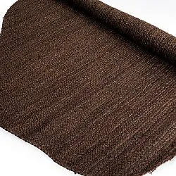 Oregelbundet rund jutematta - Flätan (brun)