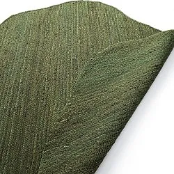 Oregelbundet rund jutematta - Flätan (militärgrön)