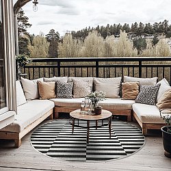 Rund matta - Indoor/Outdoor Otto (svart)