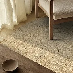 Oval jutematta - Flätan (jute)