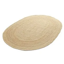 Oval jutematta - Flätan (jute)