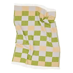 Filtar - Pläd i ullmix - Audrey Check (beige/grön/lila)