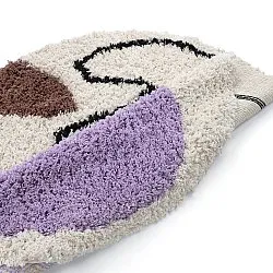 Rund matta - Naousa Natural Cotton Shaggy (multi)