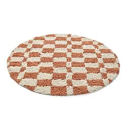 Rund matta - Atrani Natural Cotton Shaggy (orange)