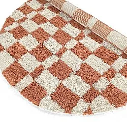 Rund matta - Atrani Natural Cotton Shaggy (orange)