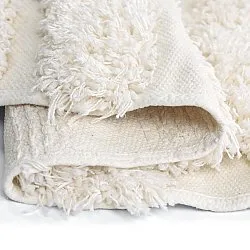 Rund matta - Cazorla Natural Cotton Shaggy (offwhite)