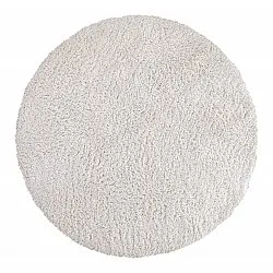 Rund matta - Combarro Solid Cotton Shaggy (creme)